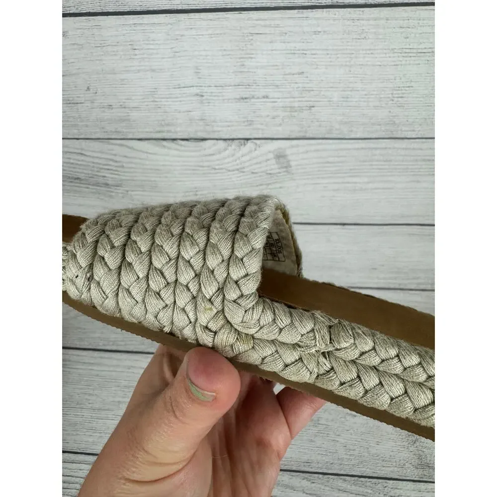 Soludos Women's Natural Braided Pool Slide Sandals Size 9